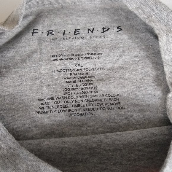 Friends TV Show Graphic Gray Long Sleeve Tee - Picture 3 of 6